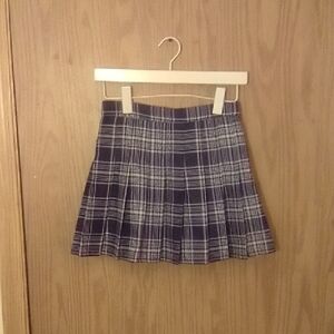 Plaid Navy Blue Women's Skirt